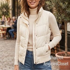 Women's Quilted Cream Vest